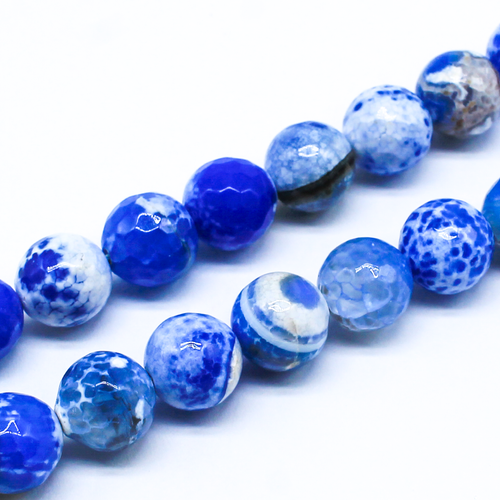 10mm resin druzy bead round blue 15" strand — sparkling cabochon-style stone ideal for jewelry making, pendants, and craft designs