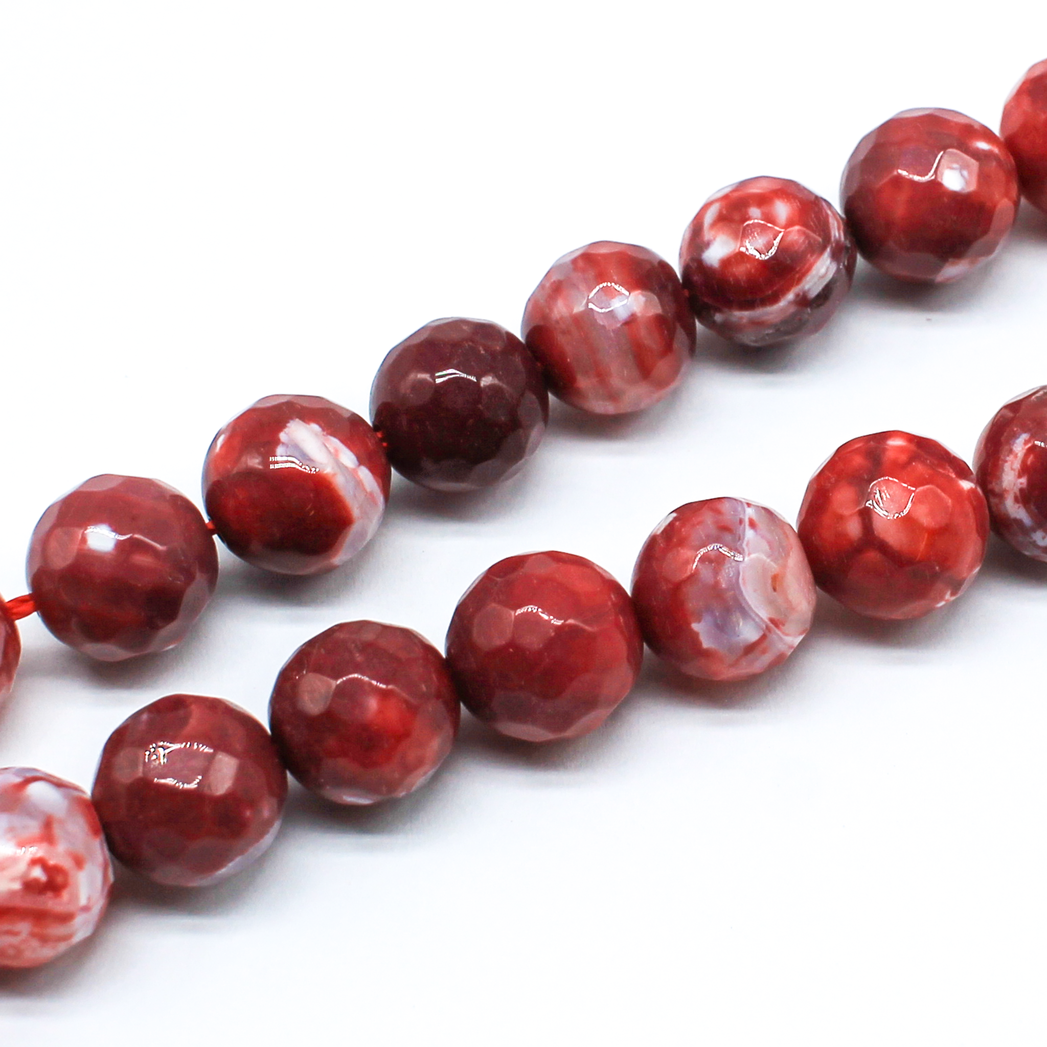 10mm resin druzy bead round dark red 15" strand — sparkling cabochon-style stone ideal for jewelry making, pendants, and craft designs