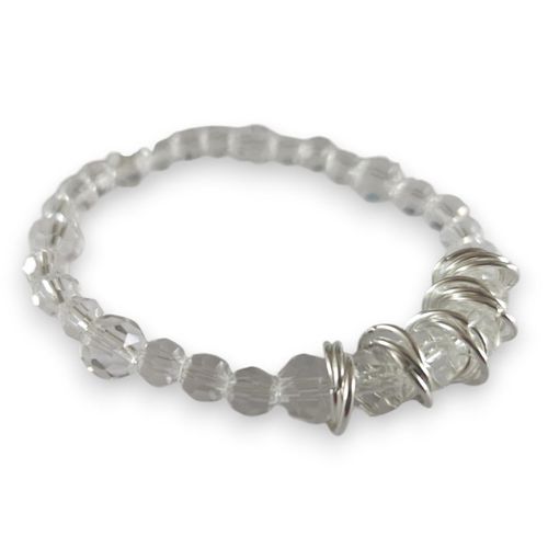 Stretchy Elastic Bracelet Makes 4 crystal bracelet making kit — DIY set with beads and instructions for creating handmade jewelry