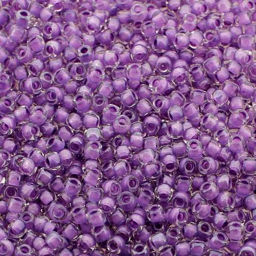 Toho Size 11 Seed Beads 10g - Inside Colour Crystal Wisteria