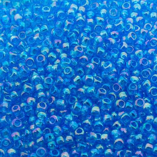 Toho Size 8 Seed Beads 10g - Trans Rainbow Dk Aqua