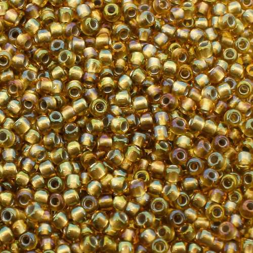 Toho Size 11 Seed Beads 10g - Inside Rainbow Topaz Grey