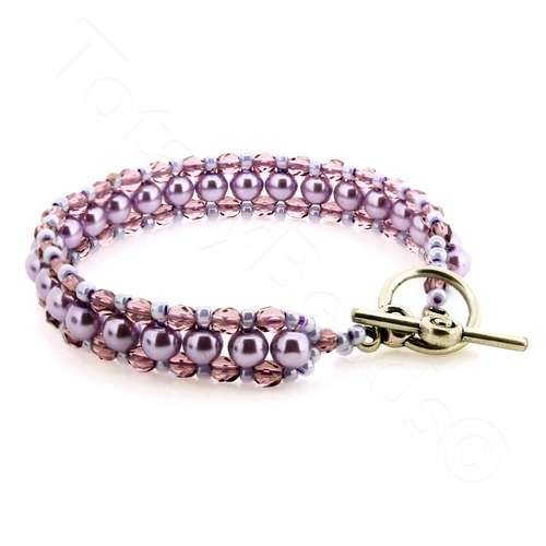 Lydia Bracelet Bundle lavender bracelet making kit — DIY set with beads and instructions for creating handmade jewelry