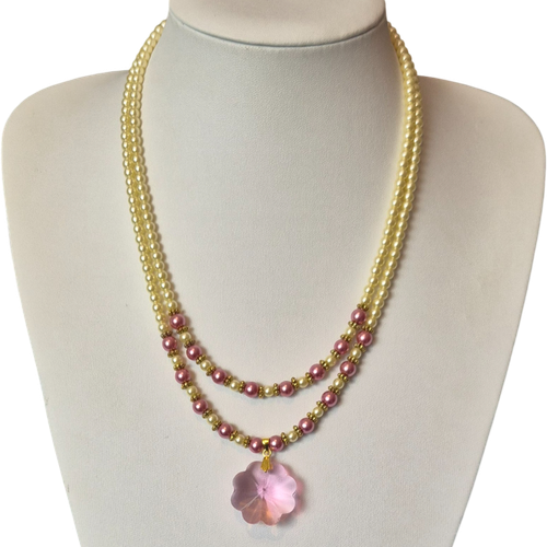 Bonnie Flower Necklace Pink for jewellery making