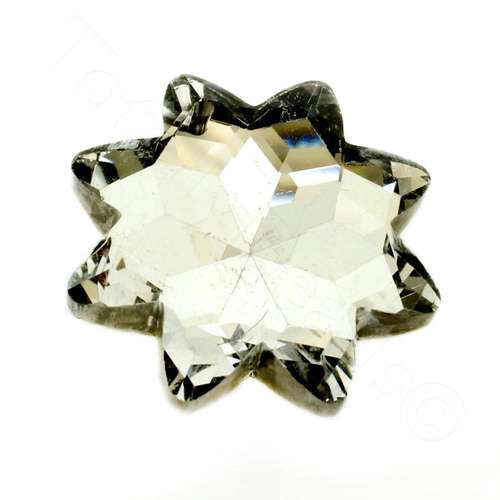 Crystal Pendant - Star 30mm - 8 Point Silver B