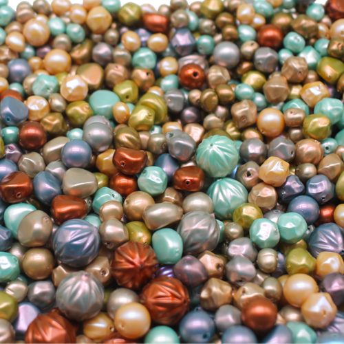 Acrylic Imitation Pearl Mixed Beads Earth Mix 100g 14mm for jewellery making