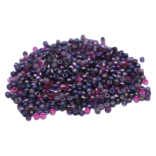 Toho Size 11 Seed Beads 25g Mix Pink Purple 6mm for jewellery making