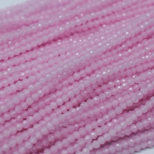 Micro Crystal Round Beads 1.5mm Pastel Pink for jewellery making