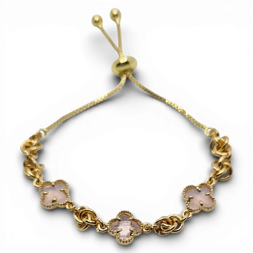 Clover Slider Bracelet Pink Haze for jewellery making