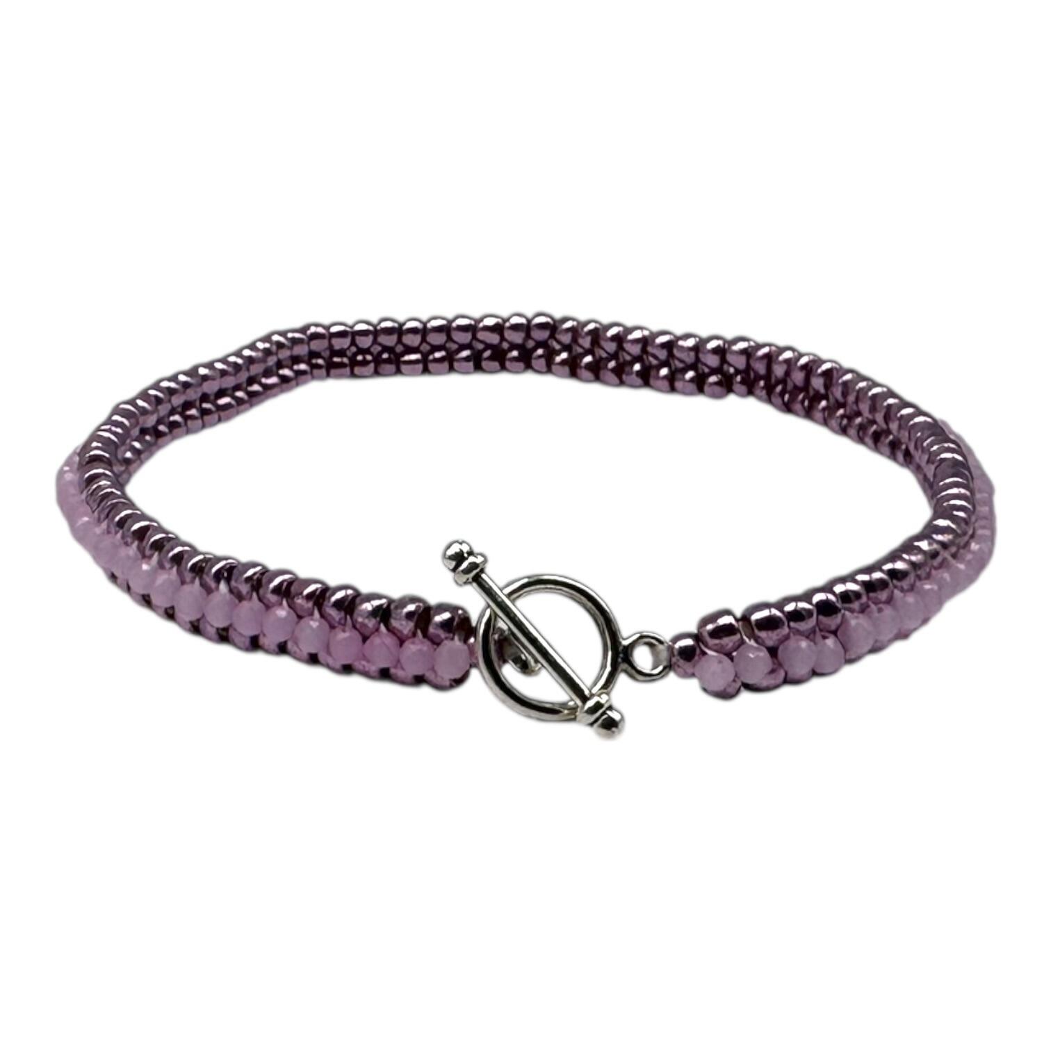 Alyssa Microcrystal Bracelet Kit Makes 3 Pastel Pink for jewellery making