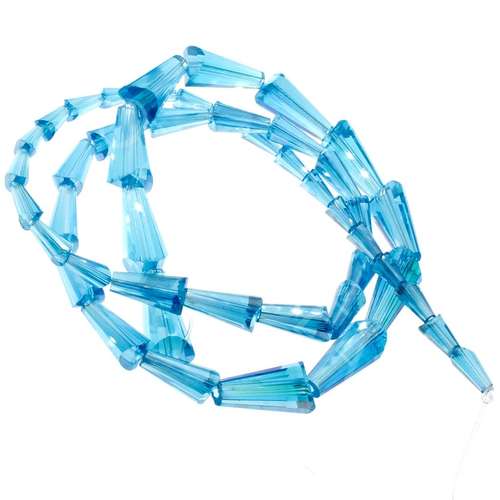 crystal beads aqua ab — AB finish, faceted for jewelry making and beadwork