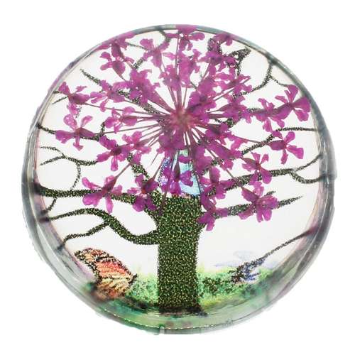 Everbloom Cabochon Round 25mm - Tree Pink
