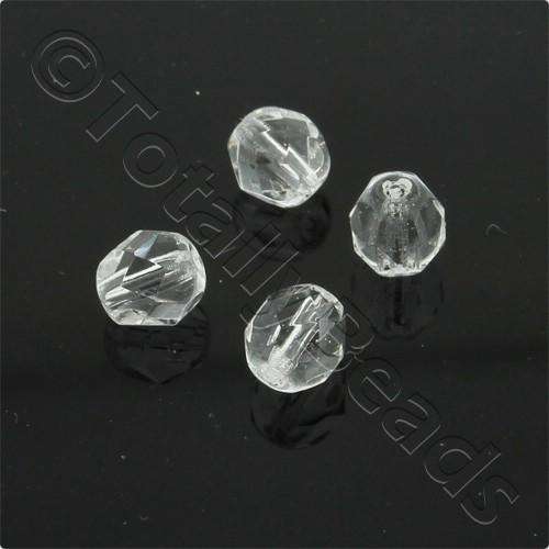 6mm Czech glass fire polished faceted beads crystal - 50pcs — pack of 50, high-quality faceted beads perfect for jewelry making and beadw…