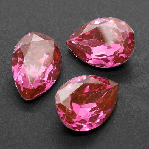 25mm resin Rivoli stone fuchsia — faceted round crystal-style cabochon ideal for jewelry making, settings, and crafts