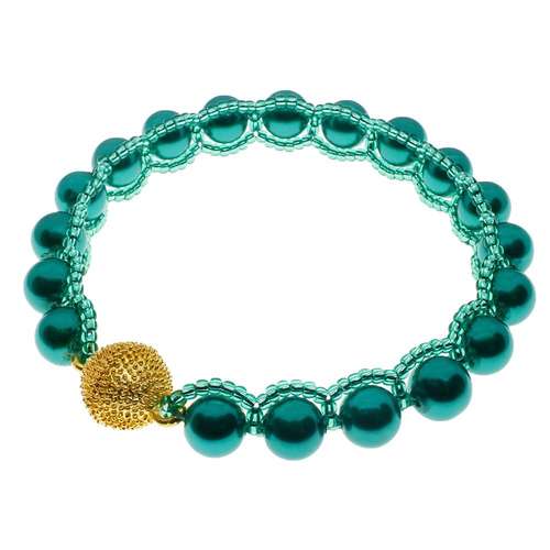 Elizabeth Bracelet teal bracelet making kit — DIY set with beads and instructions for creating handmade jewelry