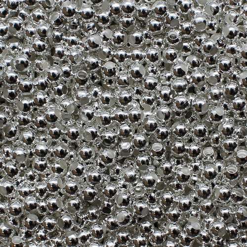 Round Spacer Beads 2mm 300pc - Silver Plated