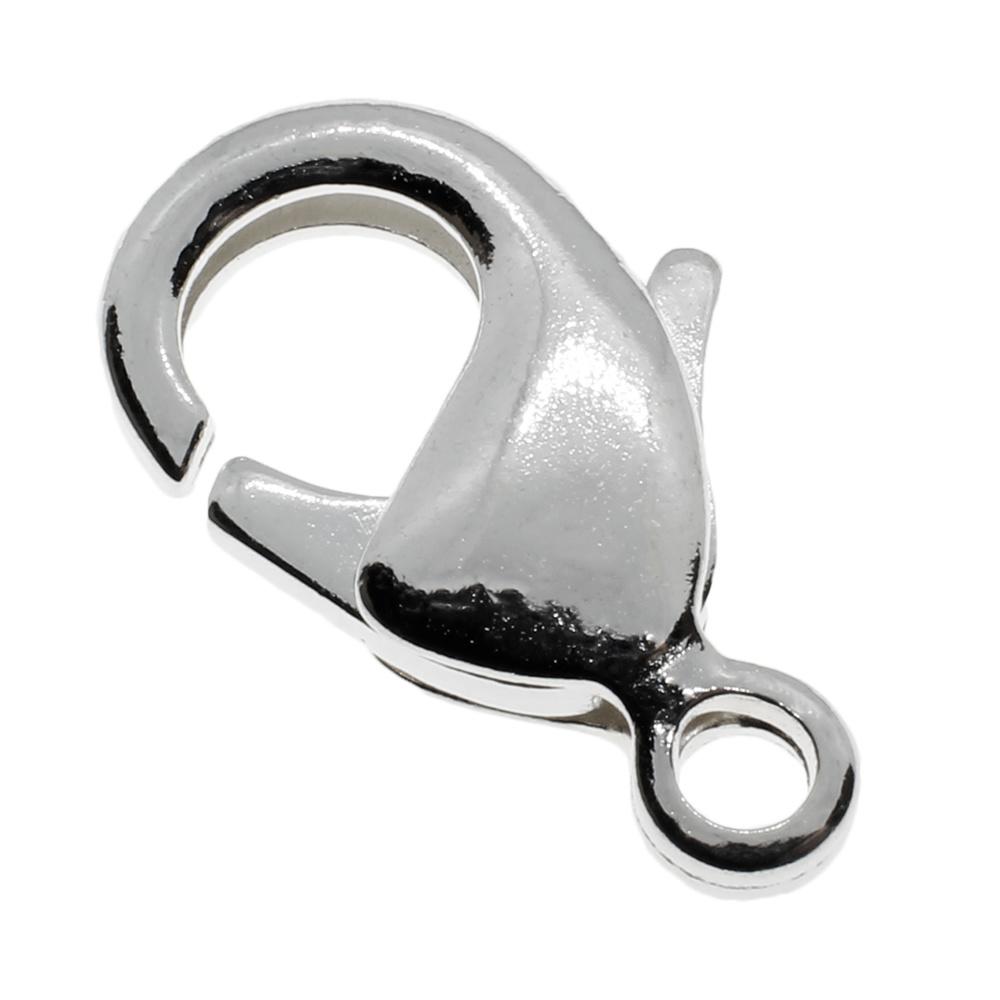15mm Lobster Claw Clasps Silver Plated Closures Pack of 12 H25/19 