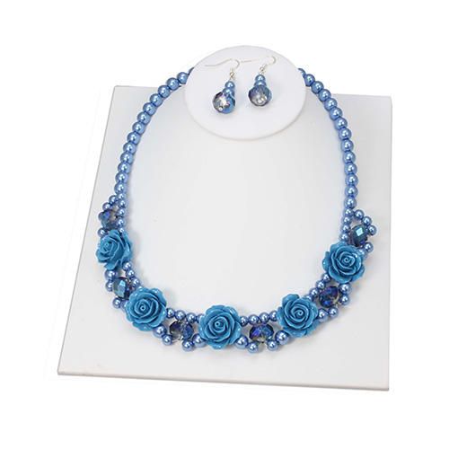 Rosalind Brilliant Blue Necklace Kit necklace making kit — DIY set with beads and instructions for creating handmade jewelry