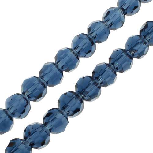 4mm crystal beads sapphire blue — faceted for jewelry making and beadwork