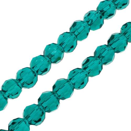 4mm crystal beads teal — faceted for jewelry making and beadwork