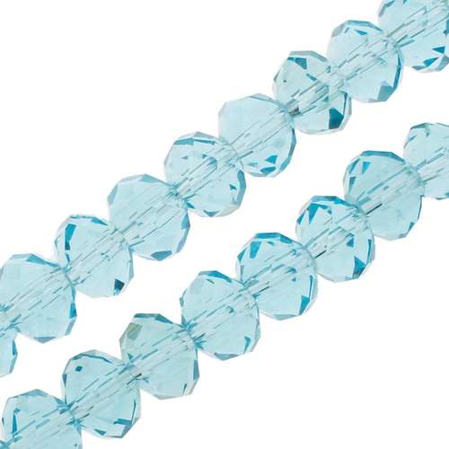 8mm crystal beads aqua, pack of 70 — faceted for jewelry making and beadwork
