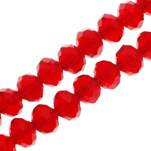 8mm crystal beads red, pack of 70 — faceted for jewelry making and beadwork