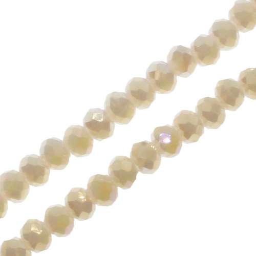 3mm crystal beads light peach opal, pack of 150 — faceted for jewelry making and beadwork