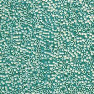size 11 Miyuki Delica seed beads opaque sea opal db1136 5g — 5g pack, premium Japanese cylinder beads perfect for bead weaving, embroider…