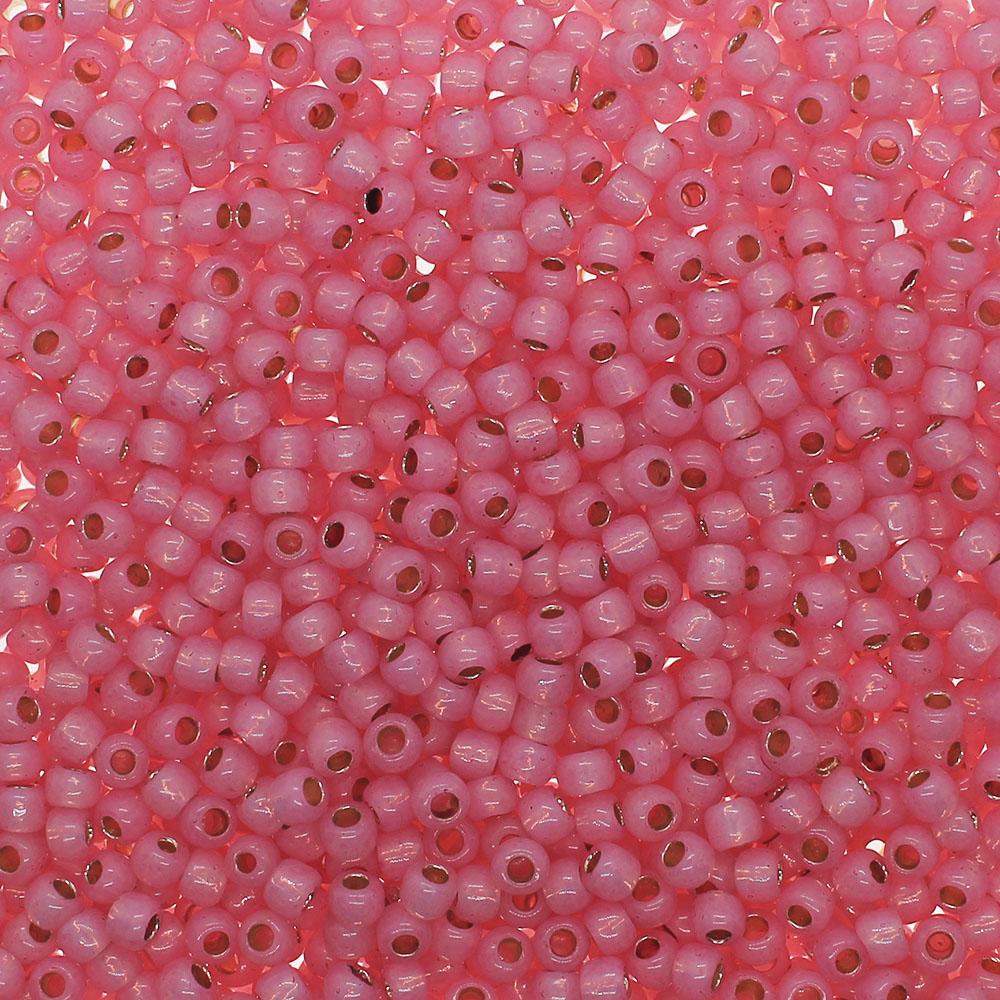 Toho Size 6 Seed Beads 10g - Silver Lined Milky Mauve