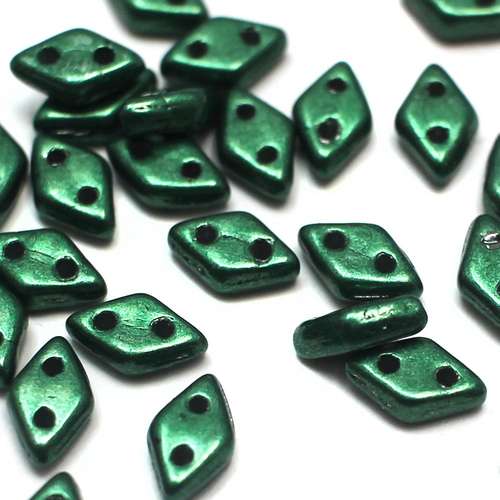 Czech glass glass beads met martini olive — pack of 60, high-quality two-hole beads ideal for jewelry making, bead weaving, and crafts