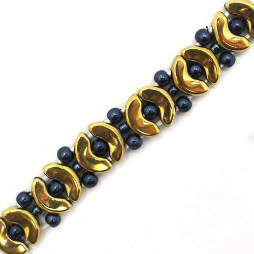 Arcos Bracelet Brass Gold Bundle bracelet making kit — DIY set with beads and instructions for creating handmade jewelry