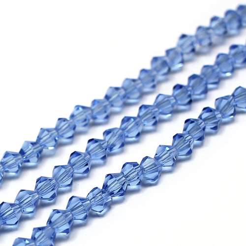4mm crystal bicone beads blue — faceted for jewelry making and beadwork
