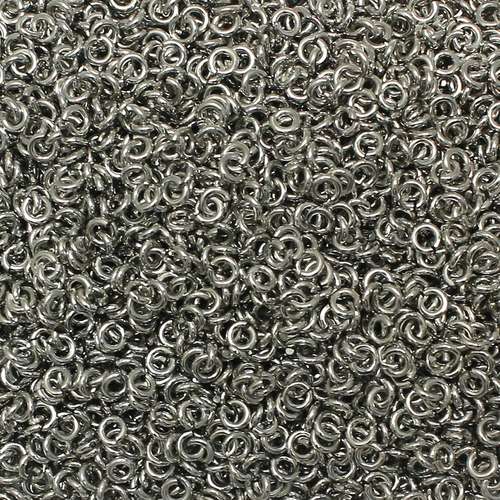 Jump Rings 4x1mm 200pcs - Rhodium Plated