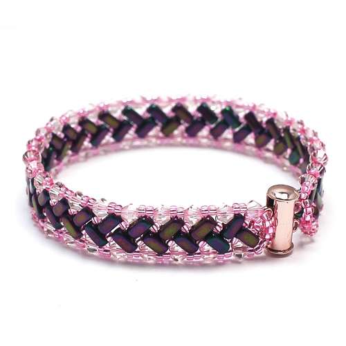 Hermione Bracelet iris pink bracelet making kit — DIY set with beads and instructions for creating handmade jewelry