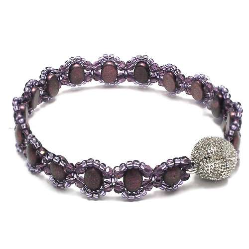 Par Puca Samos Bracelet purple makes 2 bracelet making kit — DIY set with beads and instructions for creating handmade jewelry
