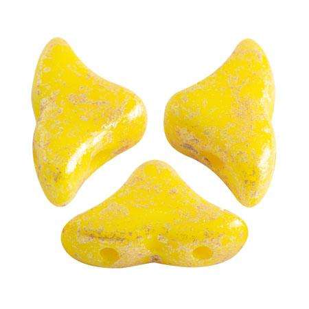 Helios Puca Beads 10g - Opq Jonquil Splash