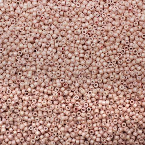 Toho Size 15 Seed Beads 10g - Opaque Pastel Frosted Shrimp