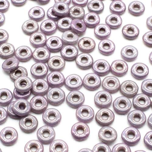4mm Czech glass glass beads ring 4mm 5g 180pcs - luster metallic amethyst chalk — pack of 5, high-quality two-hole beads ideal for jewelr…