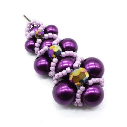 Victoria Pendant mulberry jewelry making kit — DIY set with beads and instructions for creating handmade jewelry