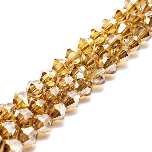 8mm crystal bicone beads auburn — faceted for jewelry making and beadwork