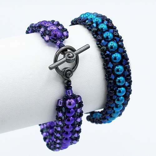 Annabell Bracelet Kit Makes 6 peacock bracelet making kit — DIY set with beads and instructions for creating handmade jewelry