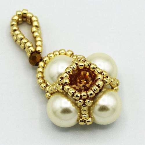 Cassandra Pendant ivory jewelry making kit — DIY set with beads and instructions for creating handmade jewelry