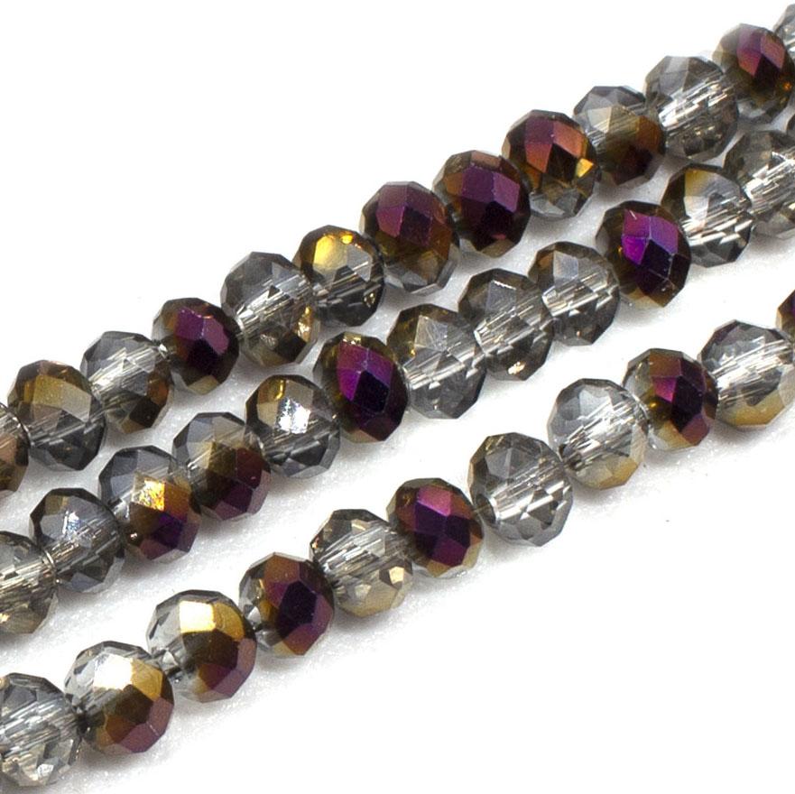 3mm crystal beads purple cloud — faceted for jewelry making and beadwork