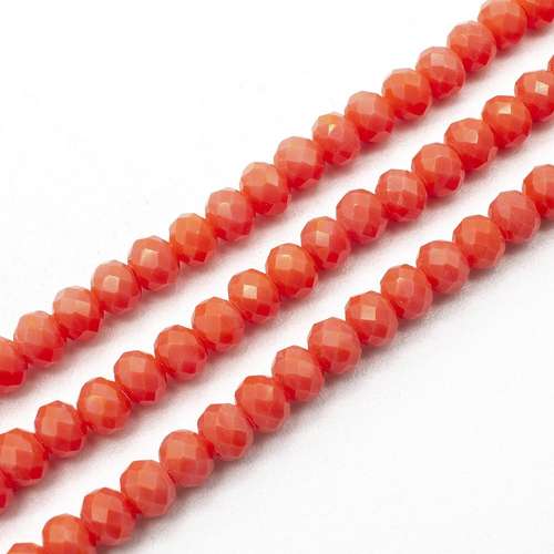 4mm crystal beads opal watermelon, pack of 130 — faceted for jewelry making and beadwork