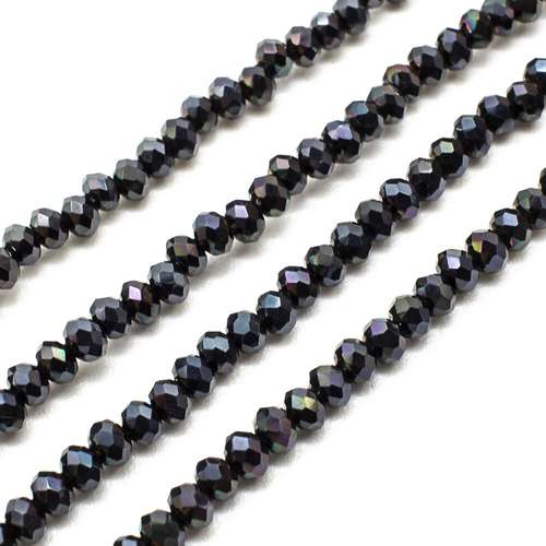 3mm crystal beads charcoal shadow — faceted for jewelry making and beadwork