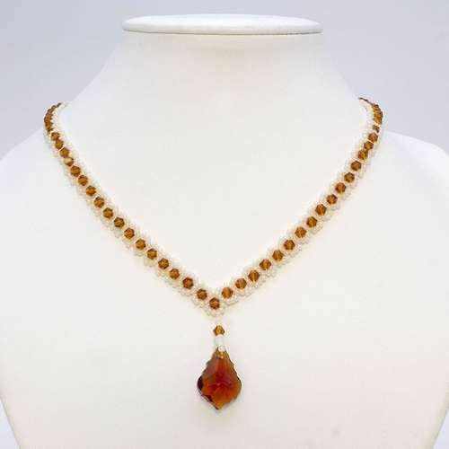 Sienna Necklace Bundle amber necklace making kit — DIY set with beads and instructions for creating handmade jewelry