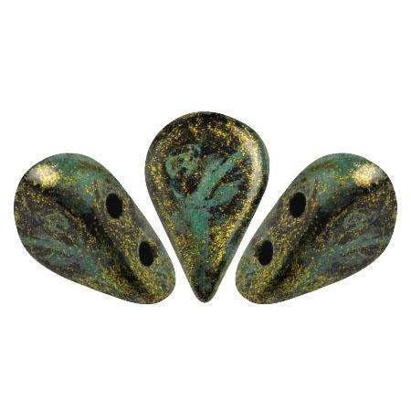 Amos Puca Beads 10g - Met Matt Green Spotted