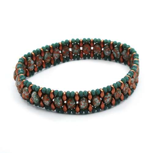 Elastic Samos Bracelet copper bracelet making kit — DIY set with beads and instructions for creating handmade jewelry