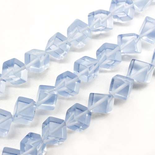 Opal Blue Cubes - 8mm