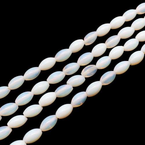 Opal White Opaque Extra Small Rice - 8mm